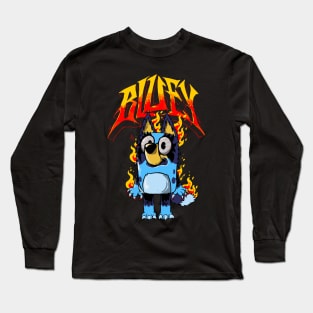 Bluey metal artwork Long Sleeve T-Shirt